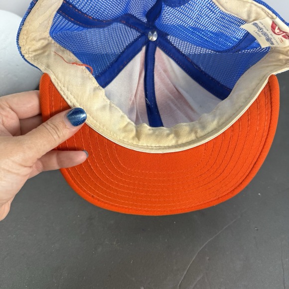 Denver Broncos AJD Lucky Stripes NFL Vintage 80's Trucker Snapback Cap Hat - Picture 14 of 14